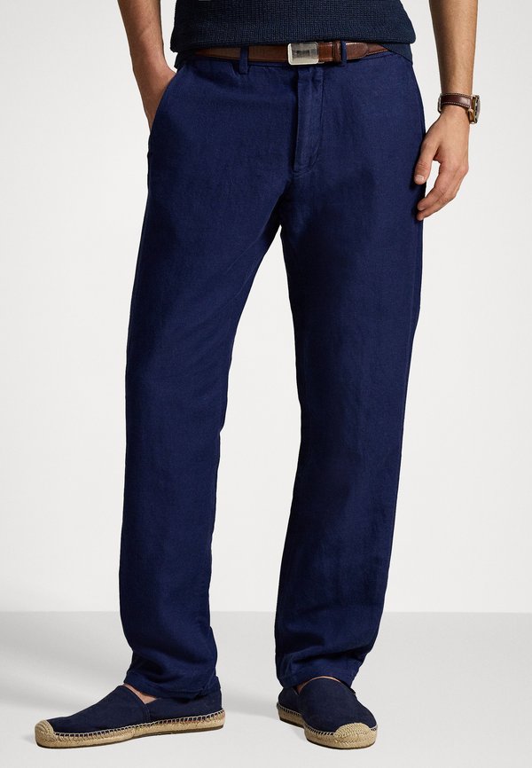 STRAIGHT FIT HOUNDSTOOTH TWILL TROUSER - Trousers