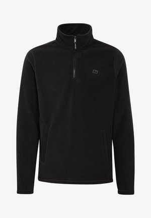 Melns vilnas pārvalks ar pus-izjauksni apkakli un divām sānu kabatām. Tam ir smalkais logotips uz krūtīm. Mīksta tekstūra un brīvs piegriezums.