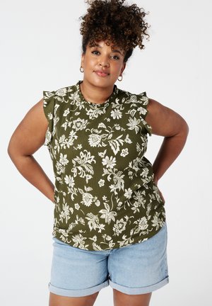 T-shirt print - multi khaki