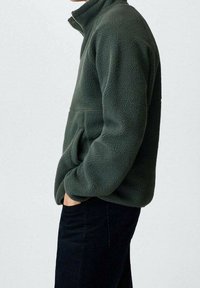 Mango Suéter de forro polar - dark green