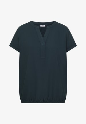 Cecil, KURZARM BLUSE MIT SPLIT NECK - Bluse - deep petrol blue