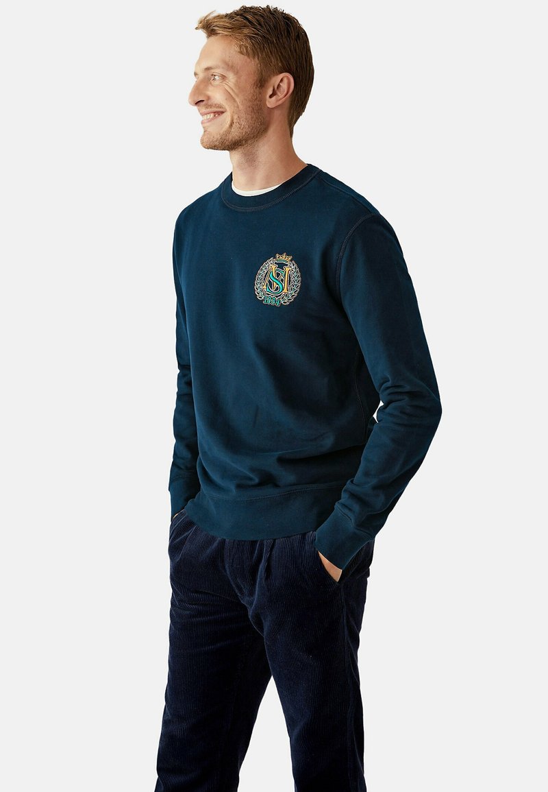Marks & Spencer EMBROIDERED CREST CREW NECK Sweatshirt dark navy