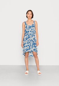 ONLY ONLFREDERIKKE SARAH DRESS - Vestido de dia - cloud dancer/blue