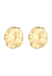 Elli STRUCTURED PLATE - Ohrringe - gold coloured