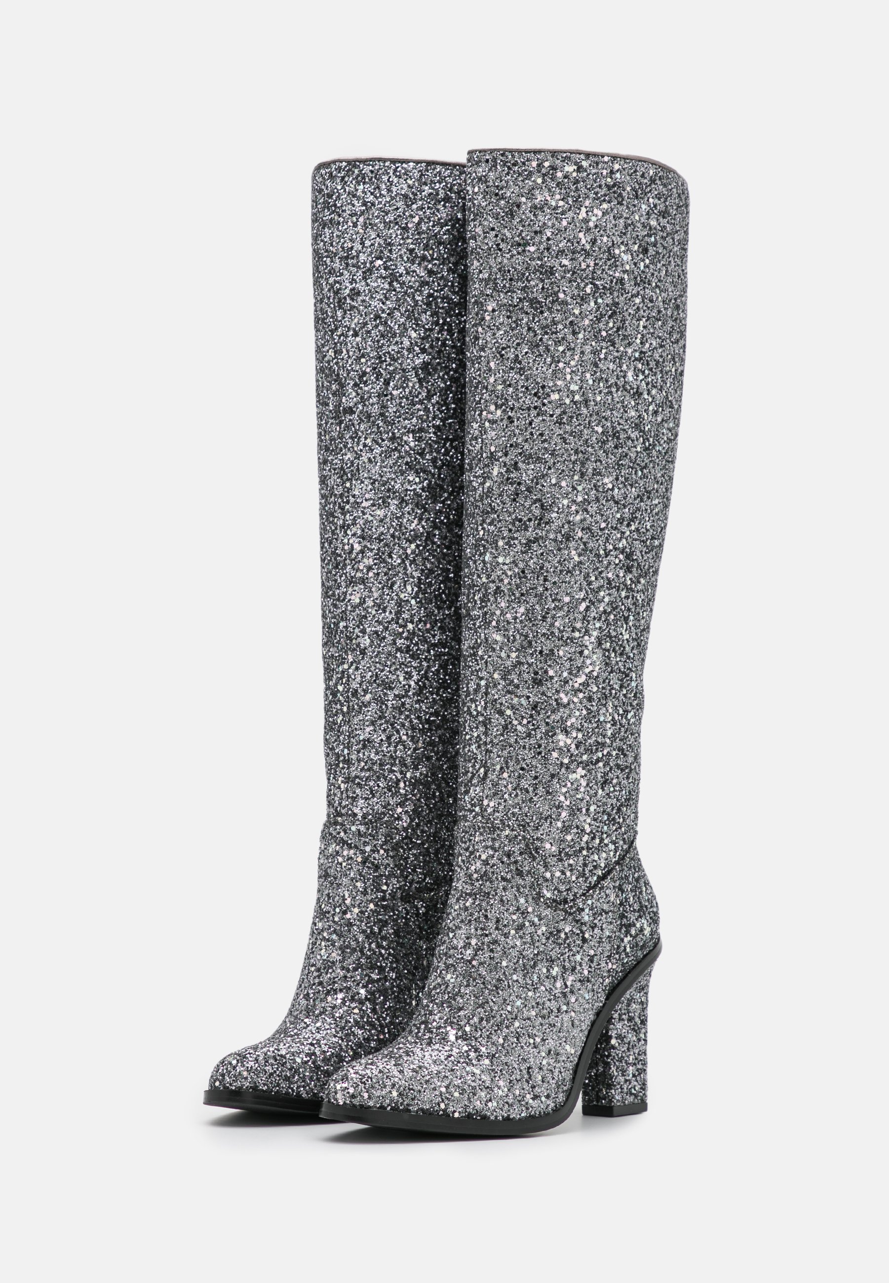Buffalo VEGAN ZOE BOOT - Laarzen met hoge hak - gun glitter/gunmetal -  Zalando.nl