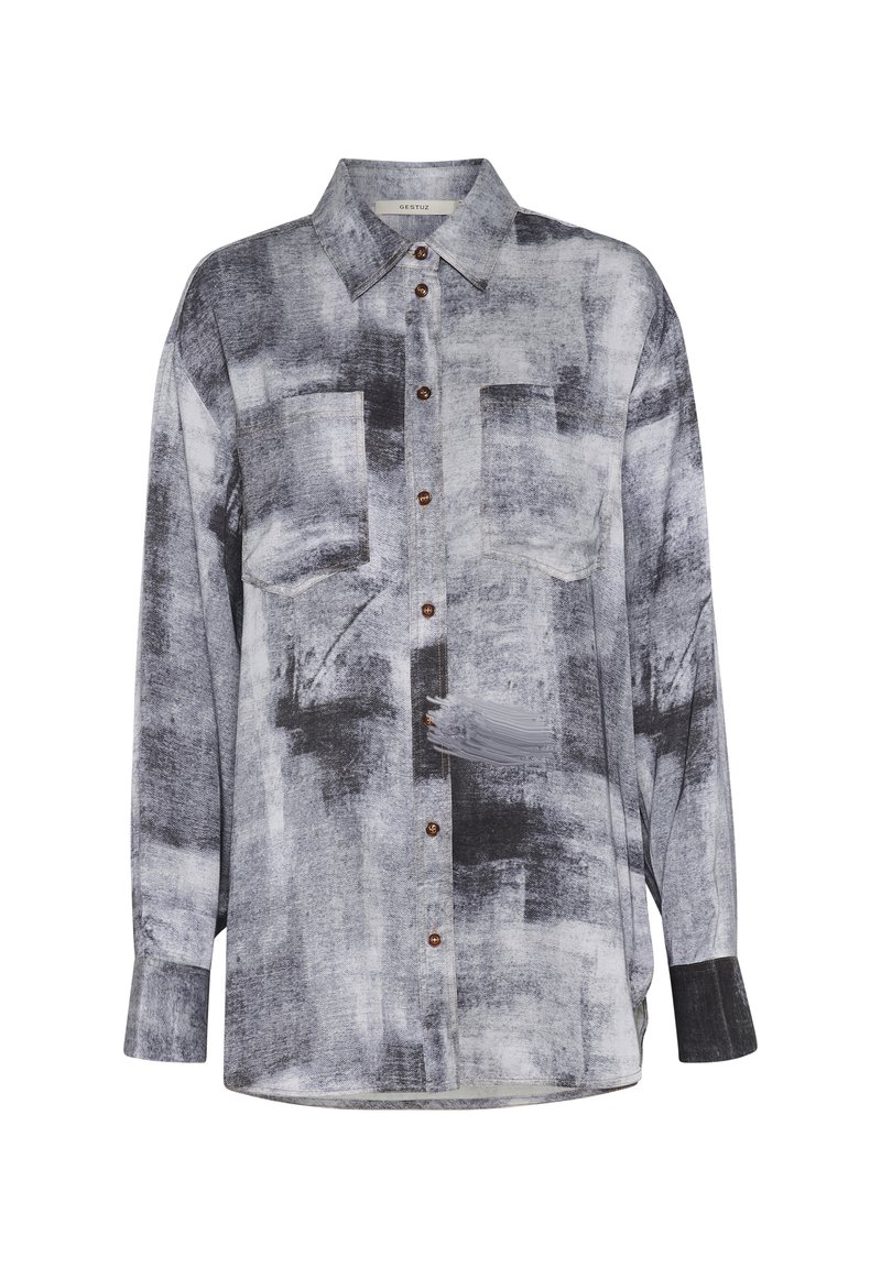 Gestuz Overhemdblouse blauw denim/bluedenim Gestuz Overhemdblouse blauw denim/bluedenim