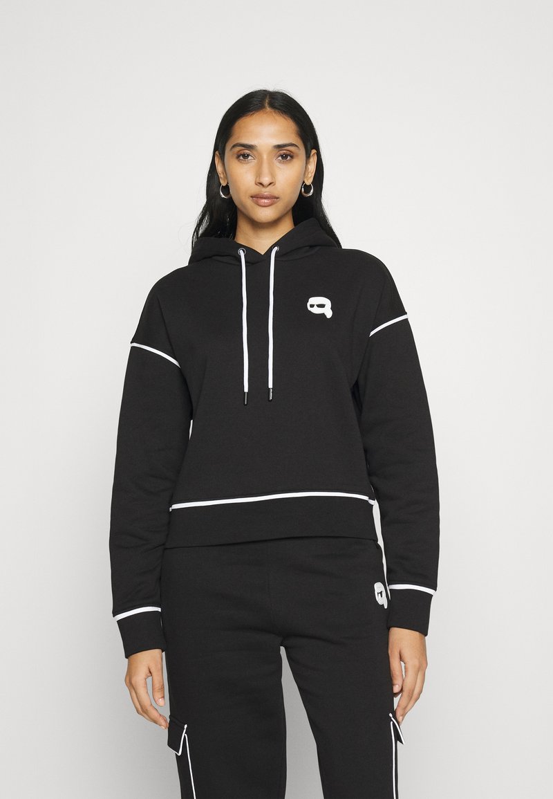 KARL LAGERFELD IKONIK HOODIE - Sweatshirt - black/schwarz - Zalando.at