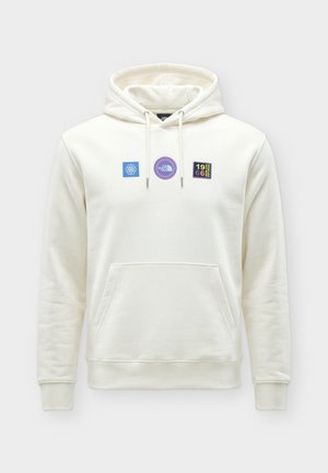The North Face, EXPLORER BADGES RELAXED HOODIE GRAPHIC UNISEX - Φούτερ με κουκούλα - white dune