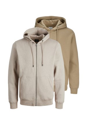 HOODIE 2ER PACK BRADLEY - Vetoketjullinen college - creme beige