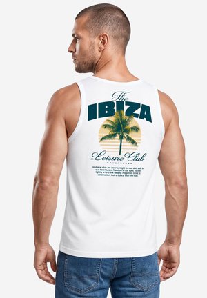 Neverless, TANKTOP HERREN MIT GRAFIK-PRINT - DESIGN LEISURE CLUB - - Top - slim-fit weiß