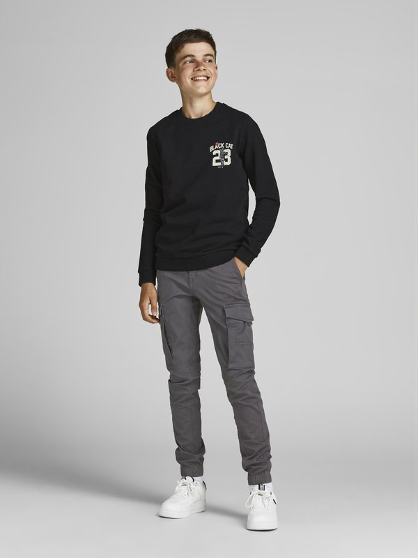 JJIPAUL JJFLAKE - Cargo trousers - asphalt3