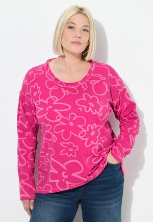 BLÜTEN RUNDHALS ROLLKANTEN - Sweatshirt - summer berry
