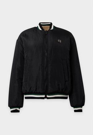 KARL LAGERFELD, IKON REVERSIBLE VARSITY JACKET - Яке бомбър - black/hummus