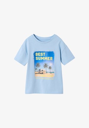 Vertbaudet, Print T-shirt - himmelblau