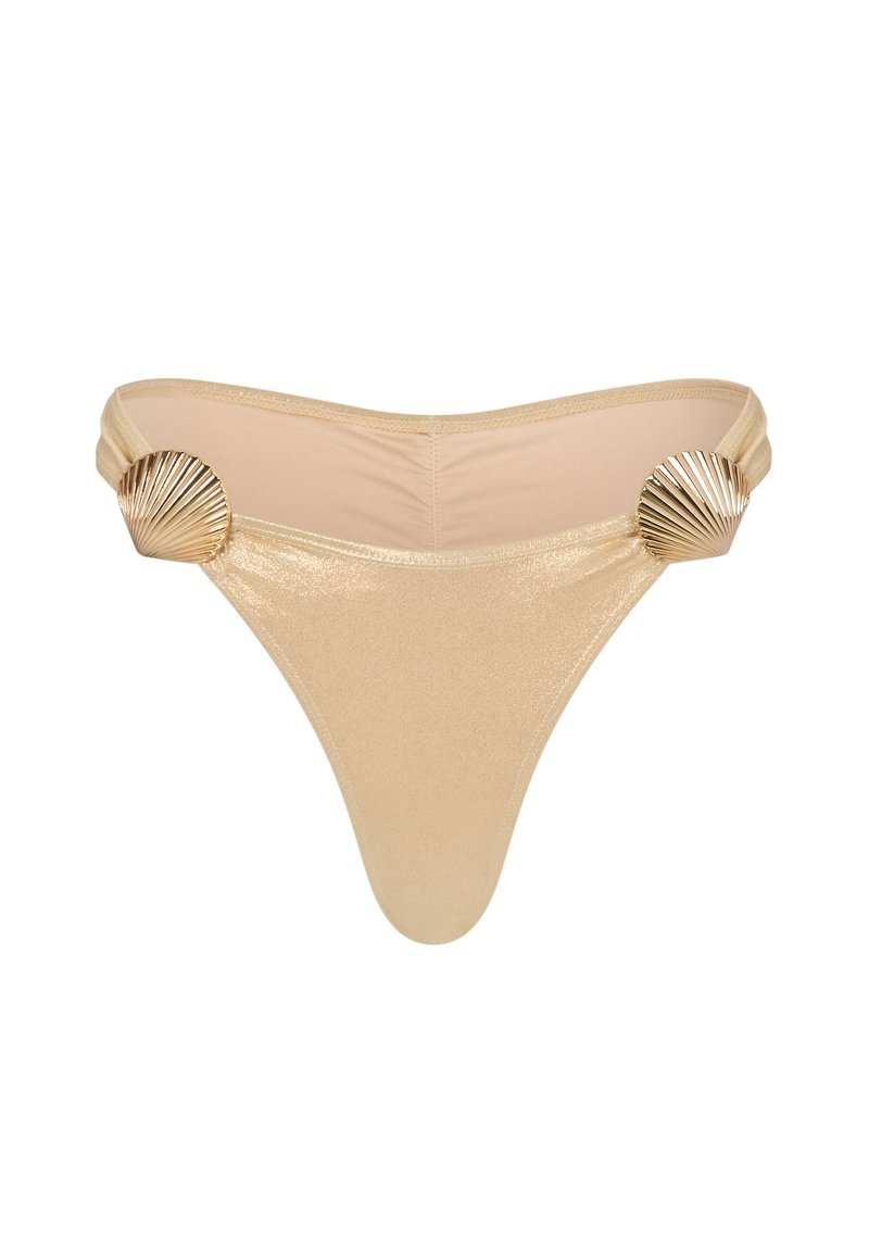 Moda Minx SHELL FIXED BRAZILIAN - Bikini-Hose - beige shimmer/beige ...
