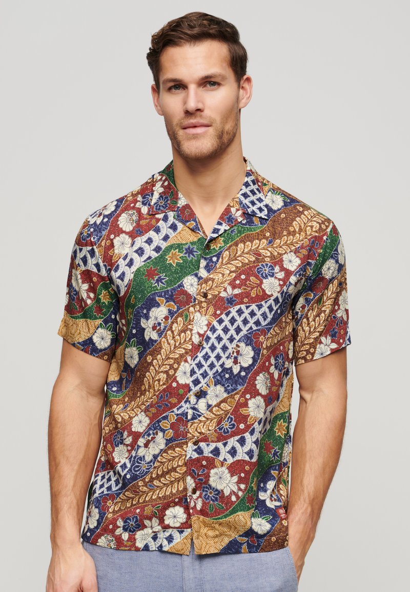 Superdry & Co HAWAIIAN RESORT - Camisa - michinaga green