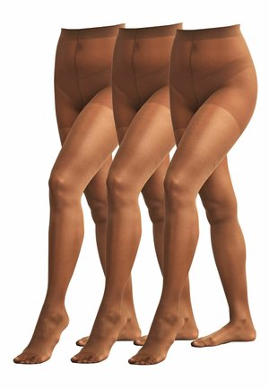 20 DENIER SHEER GLOSS TIGHTS 3 PACK  . - Medias - mocha
