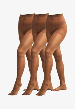 20 DENIER SHEER GLOSS TIGHTS 3 PACK . - Hlačne nogavice - mocha