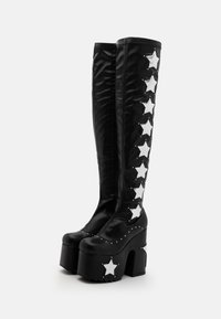 LAMODA ELECTRICITY - Stivali con plateau - black/silver