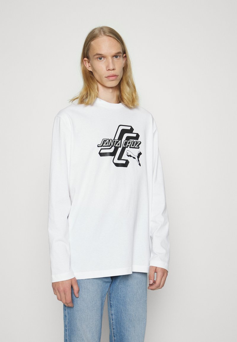 Puma SANTA CRUZ TEE - Top s dlouhým rukávem - white