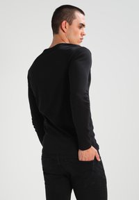 G-STAR BASE ROUND TEE - Ilgarankovis viršutinės dalies drabužis - black