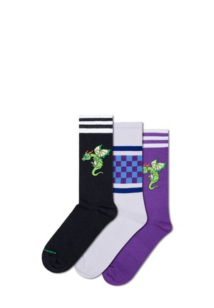 3-PACK DRAGON SNEAKER - Socks - purple