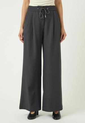 WIDE YASCARIVO - Bukse - dark grey melange