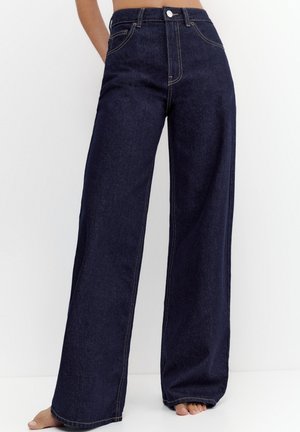 PULL&BEAR WIDE-LEG  - Blugi evazați - blue-black denim