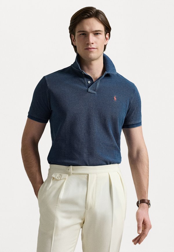 THE ICONIC MESH POLO SHIRT - Polo shirt - medium indigo