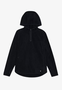 OVERSIZED FLEECE WITH ZIP AND HOOD AND THUMB HOLES - Hoodie - black