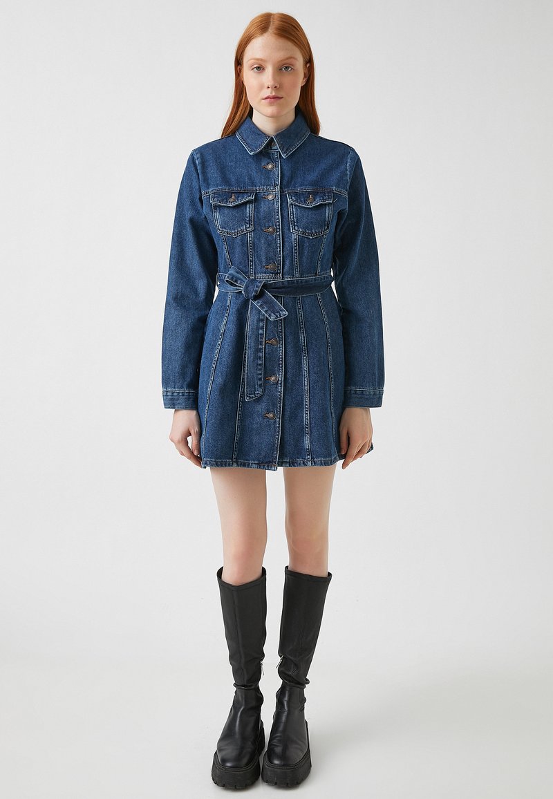 Koton Jeansjurken blauw denim/bluedenim Koton Jeansjurken blauw denim/bluedenim