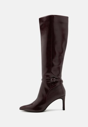 Bottes à talons hauts - bordeaux