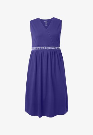 Ulla Popken, WICKELOPTIK, V-AUSSCHNITT, ÄRMELLOS - Žerzejové šaty - purple