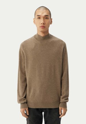 TIMELESS MOCK NECK SWEATER - Strickpullover - taupe
