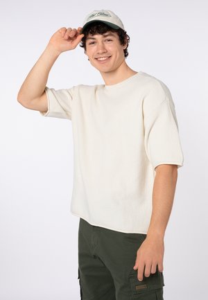 Sublevel, SUBLEVEL STRICKSHIRT - Basic T-shirt - light-beige