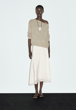 BOAT NECK SWEATER - Jumper - mottled dark green