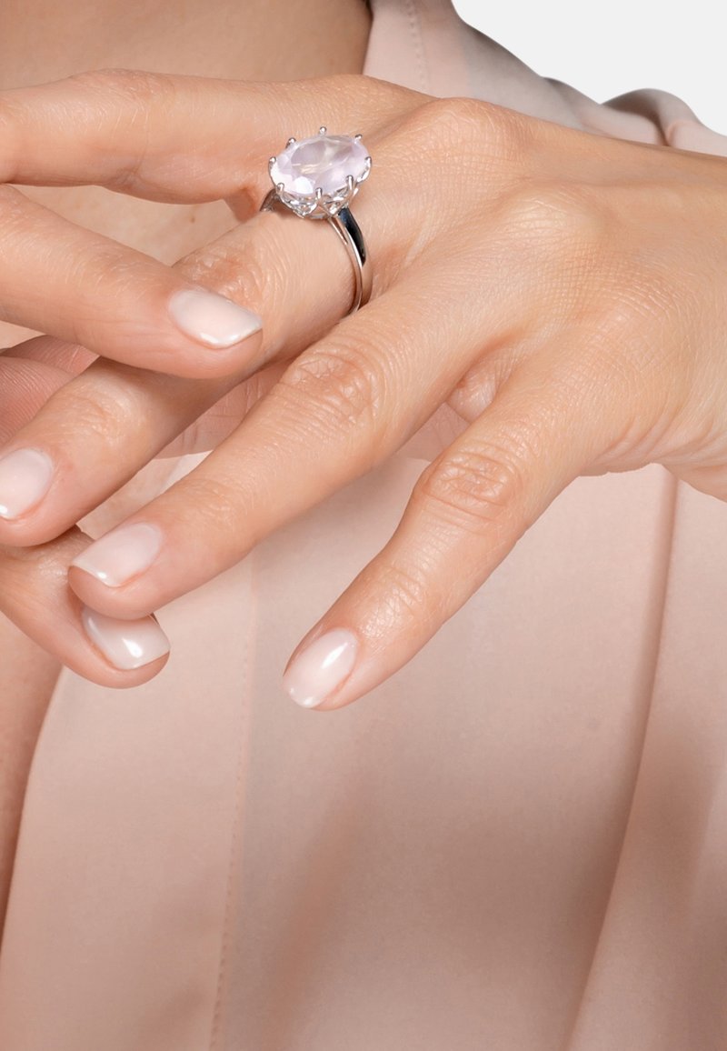 Carolin Stone Jewellery Bague - rosa- und silberfarben