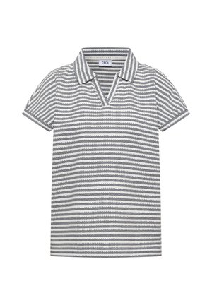Cecil, KURZARM POLOSHIRT MIT STREIFENSTRUKTUR - Polo shirt - urban dark blue