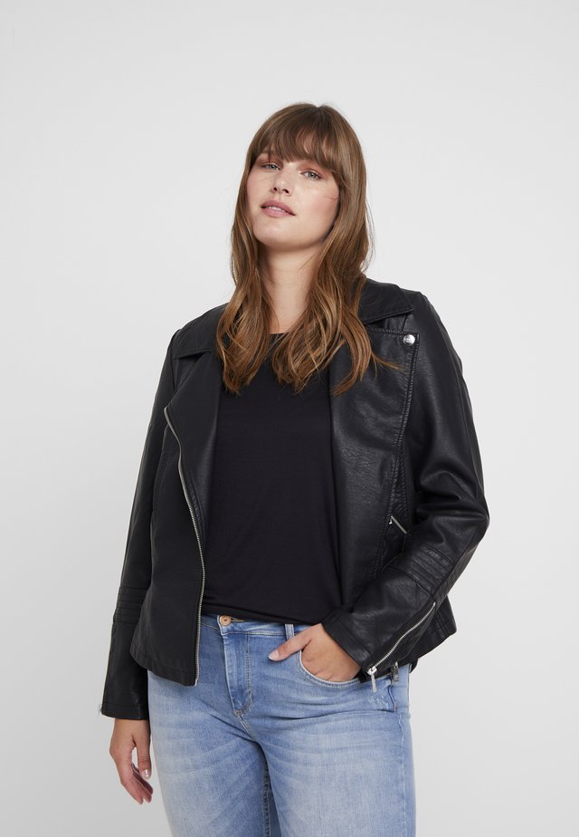 CAREMMY BIKER - Kunstlederjacke - black