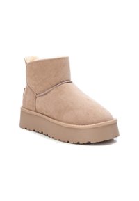 XTI Botines con plataforma - beige