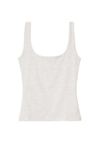 WITH A SQUARE-CUT NECKLINE - Top - grey
