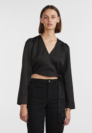 Pieces PCSENA WRAP - Blúzka - black