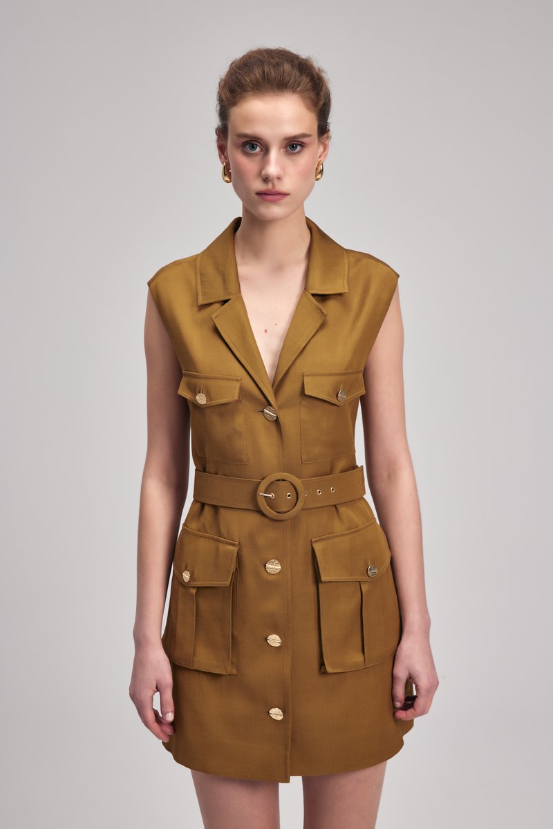 adL WITH POCKET - Paitamekko - olive