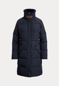 FAUX-FUR-TRIM FUNNELNECK DOWN COAT - Πουπουλένιο μπουφάν - dk navy