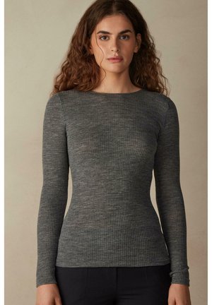 Intimissimi CREW NECK LONG SLEEVES - Trui - aluminium grey blend