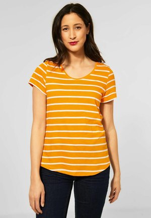 MIT STREIFEN - Camiseta estampada - gelb