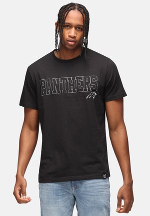 NFL PANTHERS LOGO CORE - T-shirt med print - black