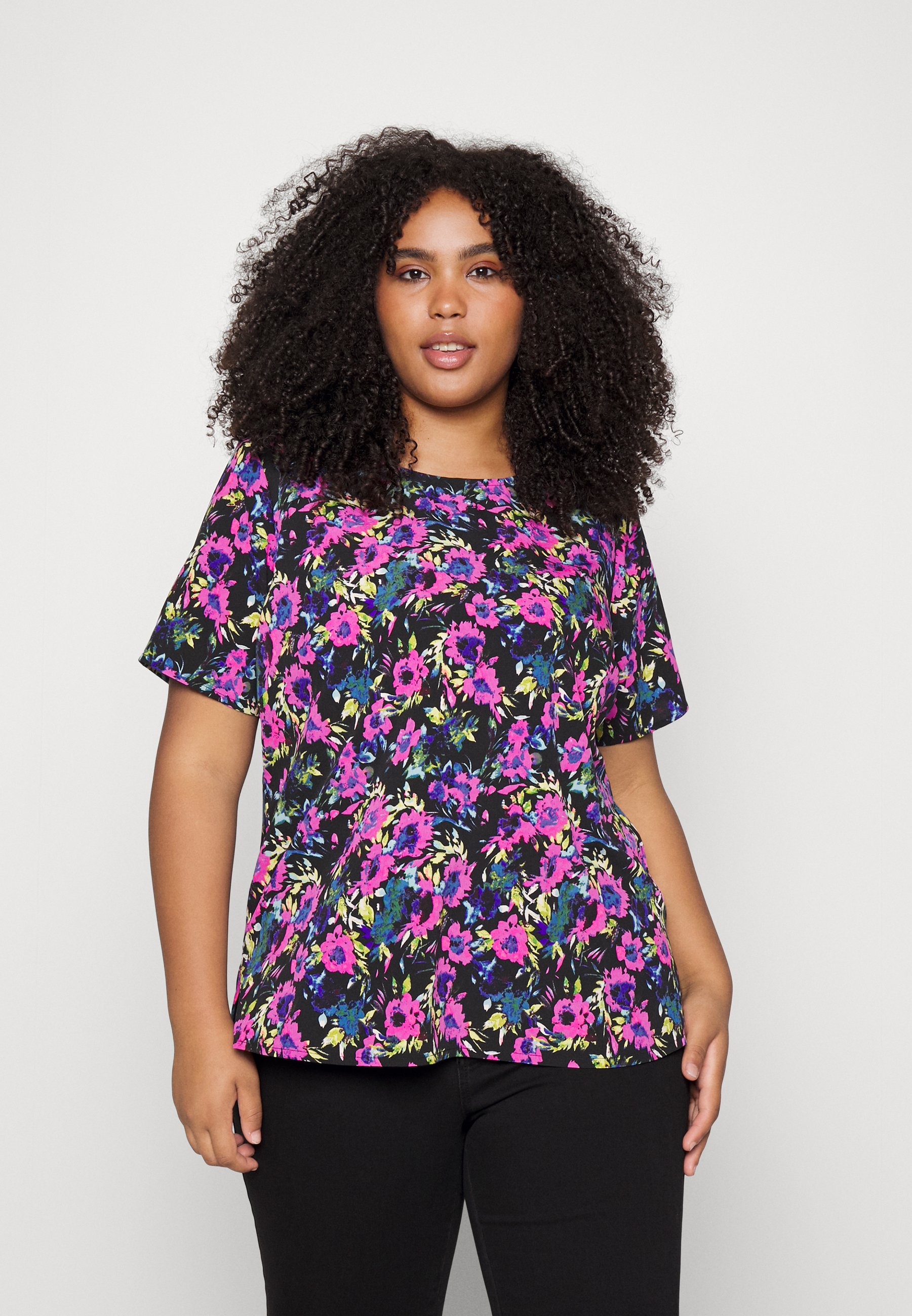 ONLY Carmakoma CARPINNA - Blouse - black/zwart - Zalando.nl