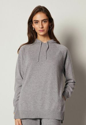 ULTRASOFT ROUND NECK - Felpa con cappuccio - pearl grey