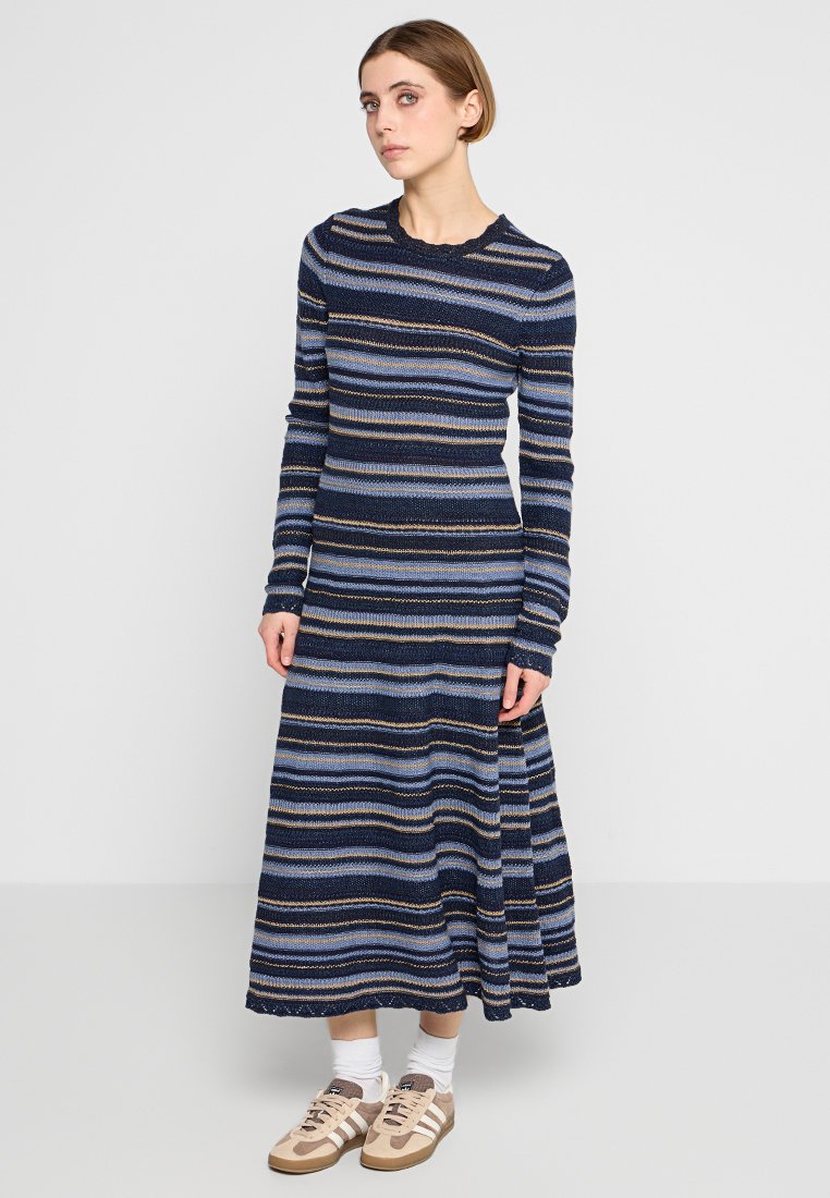 Polo Ralph Lauren Gebreide jurk blauw Polo Ralph Lauren Gebreide jurk blauw